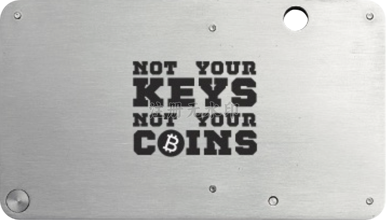 Not your keys not your coins 雕刻示意图